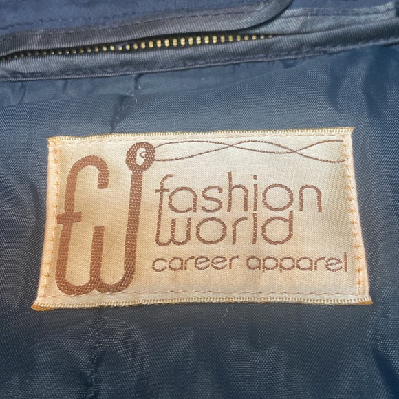 FASHION WORLD Career Apparel NWT Size 44 Reg Navy Thinsulate Trench Coat - Picture 7 of 12